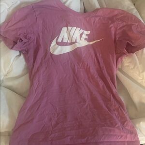 Nike Fuchsia Tee with White Logo